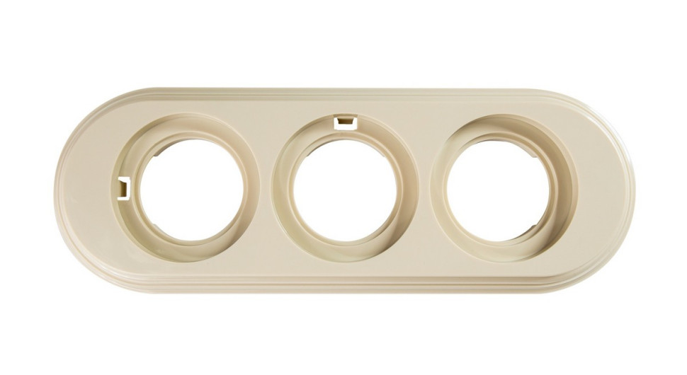 Рамка 3 местная пластик, Глянцевая слоновая кость, Bironi BF1-630-211N Рамка 3 местная пластик, Глянцевая слоновая кость, Bironi BF1-630-211N