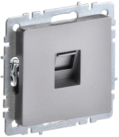 Розетка компьютерная RJ45 Cat. 5e, Сталь, Brite IEK BR-K10-1-K46