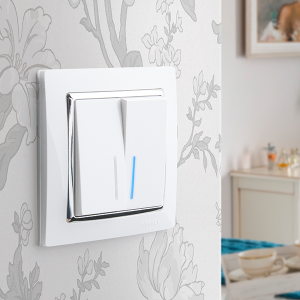 Выключатель 2 кл. с подсветкой, Белый, Werkel W1120101