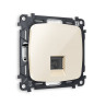 Розетка комп. с шторками RJ45 Cat. 6, Бежевый глянец, OMEGA Quant Ambrella Volt MO312010