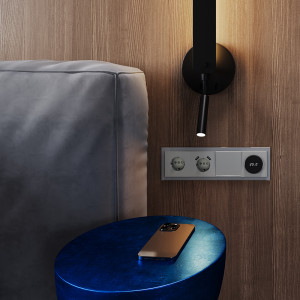 Рамка 4 местная, стекло, Сталь, S70 Voltum VLS110405