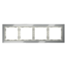 Рамка 4 местная, стекло, Сталь, S70 Voltum VLS110405