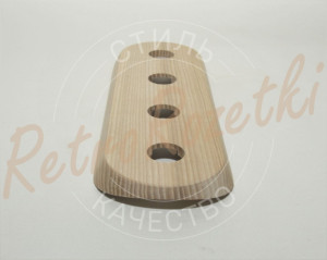 Накладка 4 местная деревянная 305x105 на бревно, Clever Wood