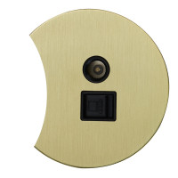 Розетка тел+комп TV+RJ45 (внутренний монт.) дополнит., Золото, Аrt Salvador EU040208