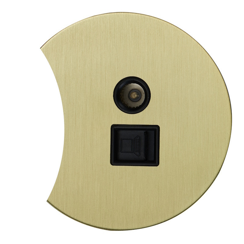 Розетка тел+комп TV+RJ45 (внутренний монт.) дополнит., Золото, Аrt Salvador EU040208