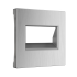 Лицевая панель на механизм роз. комп. 2-ой RJ45 Cat. 5e, Серебрянный рифленый, Werkel W1191109