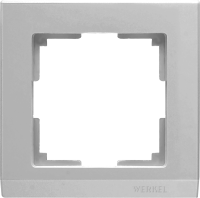 Рамка 1 местная пластик, Серебряный, Stark Werkel W0011806