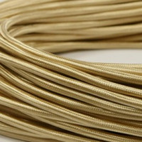 Ретро кабель круглый 2x0,75 Бронзовый шёлк, Interior Wire ПДК2075-БРШ (1 метр)