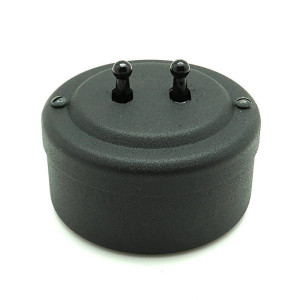 Выключатель тумблерный 2 кл., металл, Чёрный муар, Petrucci 303VMR