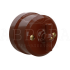 Выключатель фарфоровый 1 кл. перекрестный (2 положения), коричневый, ТМ МезонинЪ Аврора GE70406-04