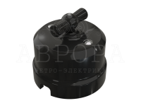 Выключатель фарфоровый 1 кл. проходной (2 положения), черный, ТМ МезонинЪ Аврора GE70405-05