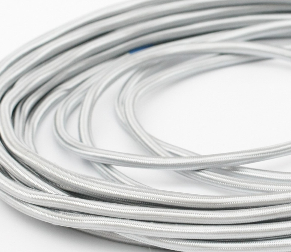 Ретро кабель круглый 2x2,5 Серебристый шёлк, Interior Wire ПДК2250-СРШ (1 метр) Ретро кабель круглый 2x2,5 Серебристый шёлк, Interior Wire ПДК2250-СРШ (1 метр)