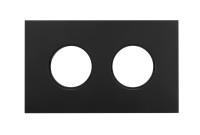 Рамка 2 местная пластик, Черный, Шедель Bironi BF6-620-23M