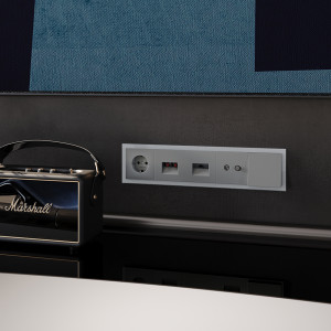 Рамка 5 местная, стекло, Сталь, Voltum S70 VLS110505