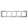 Рамка 5 местная, стекло, Сталь, Voltum S70 VLS110505