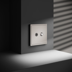 Розетка телевизионная оконечная TV+SAT, Кашемир, S70 Voltum VLS060403