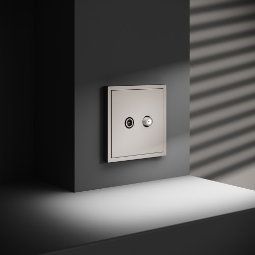 Розетка телевизионная оконечная TV+SAT, Кашемир, S70 Voltum VLS060403