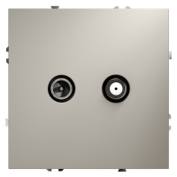 Розетка телевизионная оконечная TV+SAT, Кашемир, S70 Voltum VLS060403