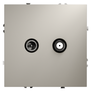 Розетка телевизионная оконечная TV+SAT, Кашемир, S70 Voltum VLS060403