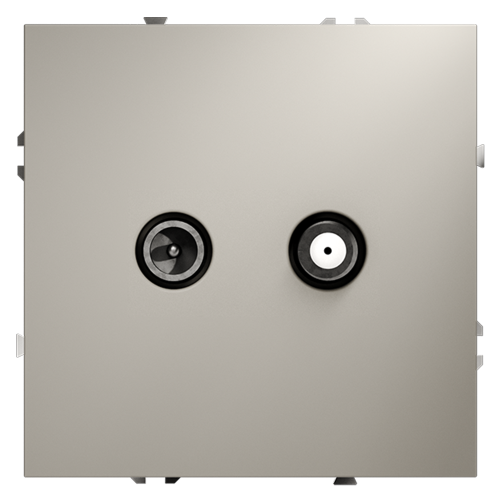 Розетка телевизионная оконечная TV+SAT, Кашемир, S70 Voltum VLS060403