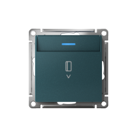 Выключатель карточный для гостиниц с подсветкой, Изумруд, AtlasDesign SE ATN000814