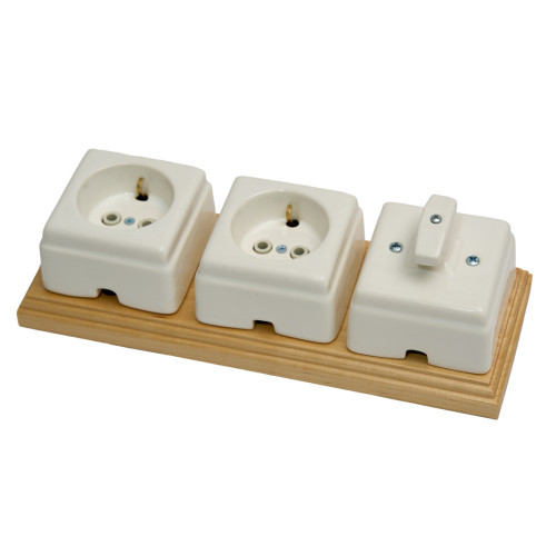 Выключатель керамический 2 кл. (4 положения), Белый, Кром Interior Electric ВПКК2/02