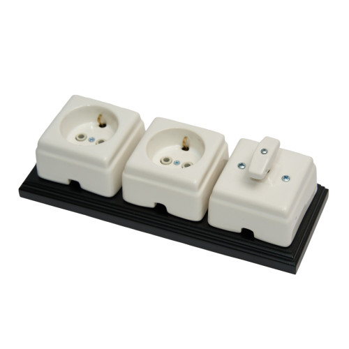 Выключатель керамический 2 кл. (4 положения), Белый, Кром Interior Electric ВПКК2/02