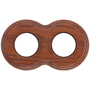 Рамка 2 местная деревянная (внутренний монт.), восьмерка, Коричневый, Salvador С12ДК