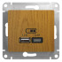 Розетка USB для зарядки A+C, Дуб, Glossa SE GSL000539