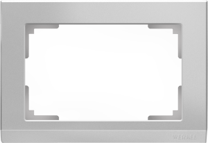 Рамка для двойной розетки пластик, Серебряный, Stark Werkel WL04-Frame-01-DBL (W0081806)