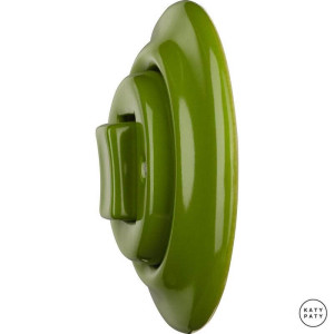 Выключатель кнопочный 1 кл. перекрестный, ярко-зеленый глянцевый, Katy Paty NICHGW7