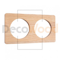 Рамка 2 местная деревянная под электрику OneKey, ясень без тонировки, DecoWood ROC2-AN