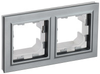 Рамка 2 местная влагозащищенная IP44, Сталь, Brite IEK BR-M22-44-K46