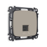 Розетка комп. с шторками RJ45 Cat. 6, Серо-бежевый матовый, OMEGA Quant Ambrella Volt MO372010