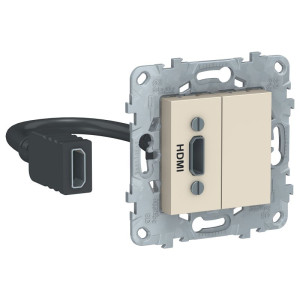 Розетка HDMI, Бежевый, Unica New Schneider NU543044 Розетка HDMI, Бежевый, Unica New Schneider NU543044