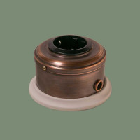 Ретро розетка медь с З/К и шторками, темная медь, ДИП-200 Romatti D241-7