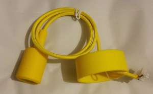 Ретро патрон силиконовый Е27, желтый, SIL-YELLOW-LAMPHOLDER Euro-Lamp