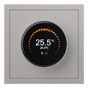 Терморегулятор теплого пола сенсорный, Платина, Rikkett 32233 PL