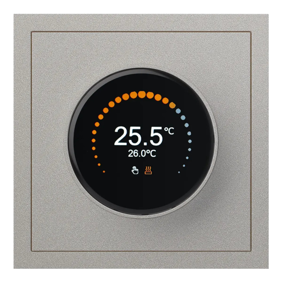 Терморегулятор теплого пола сенсорный, Платина, Rikkett 32233 PL