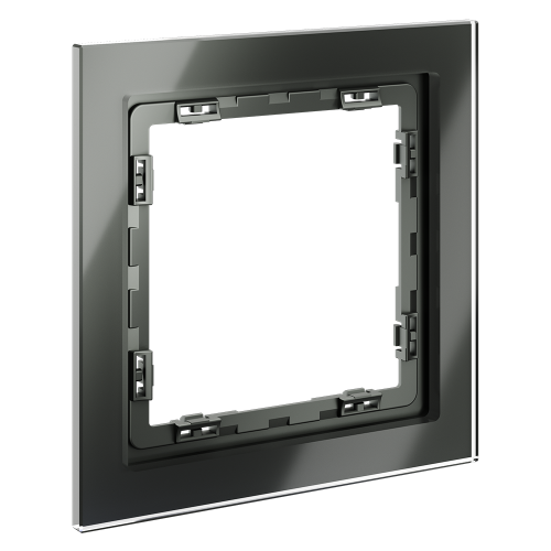 Рамка 1 местная, стекло, Титан, Voltum S70 VLS110106