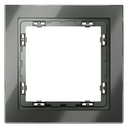 Рамка 1 местная, стекло, Титан, Voltum S70 VLS110106