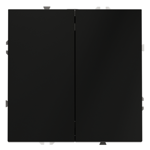 Выключатель 2-кл. Черный матовый, VOLTUM S70 VLS020108