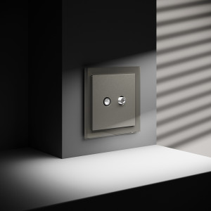 Розетка телевизионная оконечная TV+SAT, Шелк, S70 Voltum VLS060404