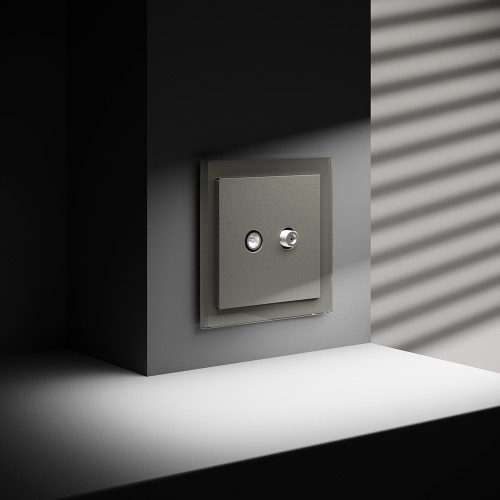 Розетка телевизионная оконечная TV+SAT, Шелк, S70 Voltum VLS060404