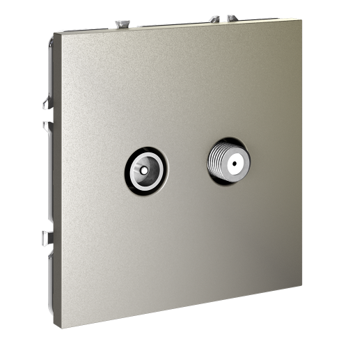 Розетка телевизионная оконечная TV+SAT, Шелк, S70 Voltum VLS060404