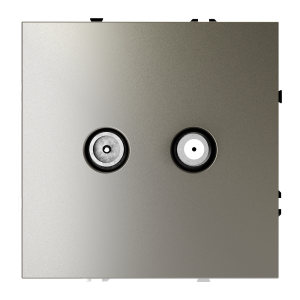 Розетка телевизионная оконечная TV+SAT, Шелк, S70 Voltum VLS060404