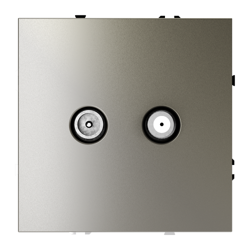 Розетка телевизионная оконечная TV+SAT, Шелк, S70 Voltum VLS060404