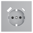 Лицевая панель для розетки с З/К и шторками, с USB A+A, Серый, S70 Voltum VLS000916