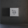 Лицевая панель для розетки с З/К и шторками, с USB A+A, Серый, S70 Voltum VLS000916