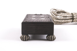 Ретро удлинитель Corriente темный дуб, бронзовые круглые ножки, Loft&Wood LW1020/22-26